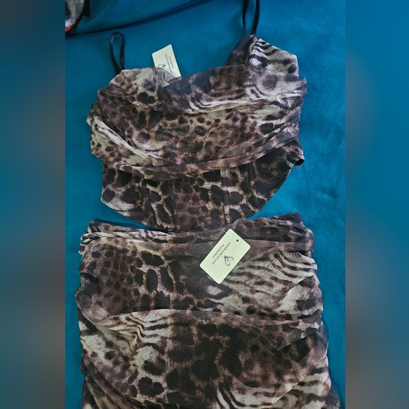 Leopard Print Two-Piece Set - Picture 1 of 7